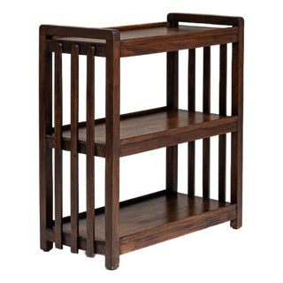 1920-1929 France Rich Walnut Brown Open Walnut Étagère For Sale