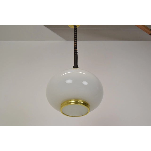 Wood Mid-Century Pendant Lamp by Polam-Bielsko, 1970s For Sale - Image 7 of 15