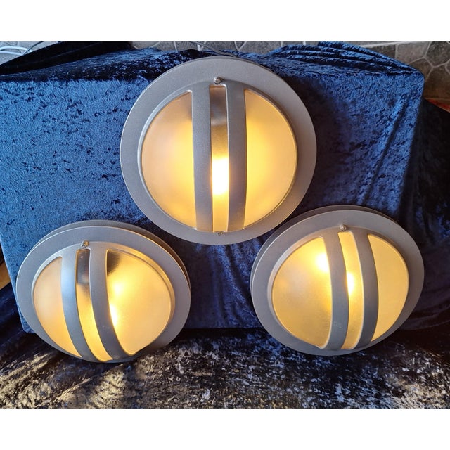 Vintage Italian Wall Lamps, 2000s, Set of 3, in Good conditions. Designed from 2000 European Plug (up to 250V).The wiring...