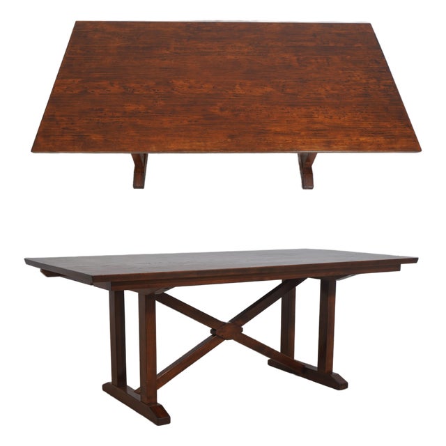 Nichols & Stone by Stickley Trestle Dining Room Table For Sale