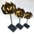 Gold Finish Tall Statement Lotus Design Candle Holders - Set of 3 For Sale - Image 10 of 10