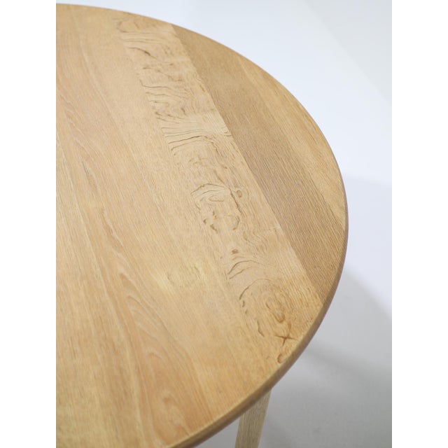 Extendable Round Dining Table in Oak by Kjaernulf, 1960s For Sale - Image 11 of 18