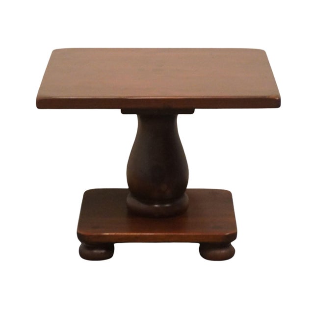 ETHAN ALLEN Antiqued Pine Old Tavern Rustic Americana 23" Square Accent Bunching End Table 12-8001 18" High 23" Wide 23"...