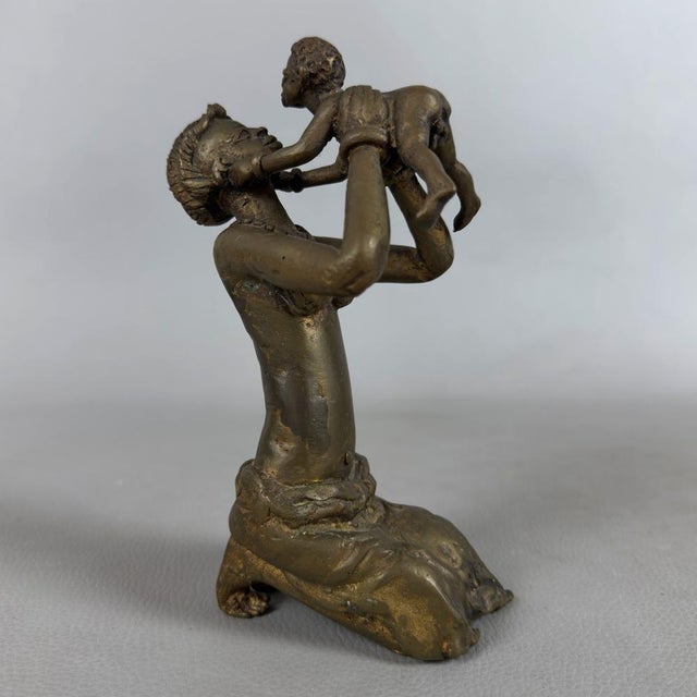 Ancient Bronze Tribal Maternity Sculpture, 1950s For Sale - Image 12 of 12