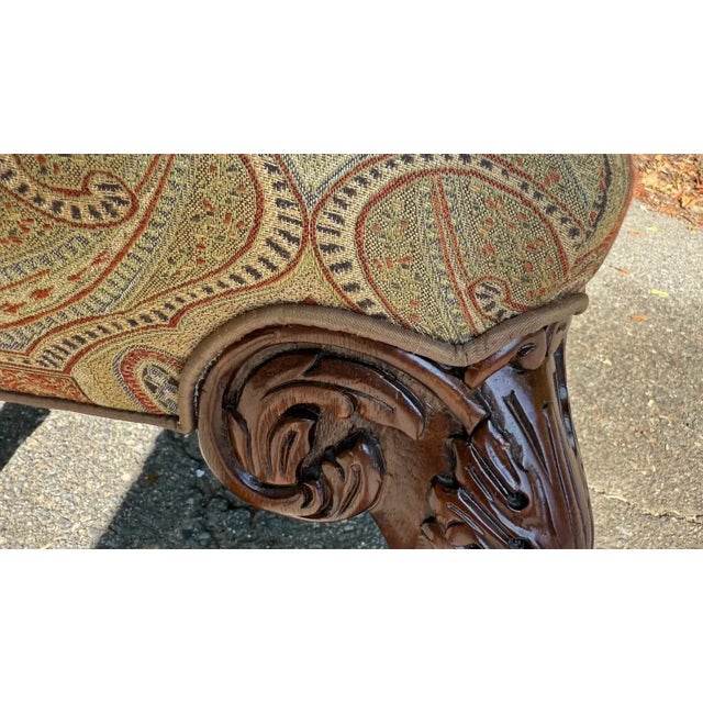 Set of 4 Oscar De La Renta for Century Furniture Paisley Upholstered Dining Chairs For Sale - Image 15 of 17