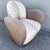 Textile Postmodern Michael Wolk for Weiman Swivel “Miami Chair” For Sale - Image 7 of 9