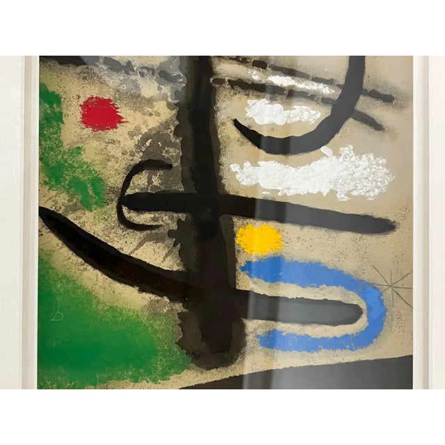 1960s Joan Miro Cartones 1965 Original Color Lithograph Hand Signed Mourlot Paris, Coa 1965 For Sale - Image 5 of 11