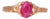 The Belleville: Natural Ruby Ring in Yellow Gold with Patterned Sides For Sale