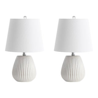 Kate Table Lamp in White - a Pair For Sale