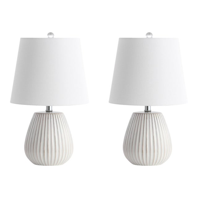 Kate Table Lamp in White - a Pair For Sale