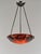 1920s French Art Deco Pendant Light by Le Verre Francais Schneider - 1925 Cameo Chandelier France For Sale - Image 5 of 12