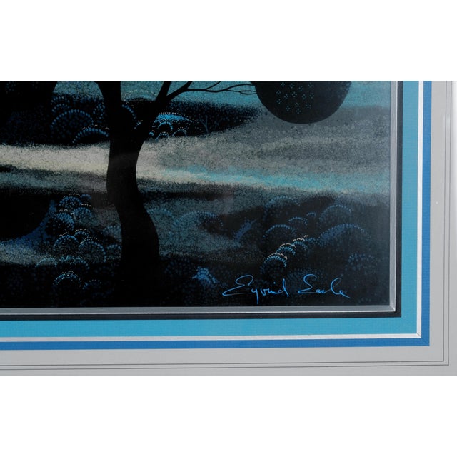 1980s 1986 Eyvind Earle "Garden of Eden" Artist Hand Signed & Numbered Limited Edition 292/350 Framed Serigraph With Certificate of Authenticity For Sale - Image 5 of 11