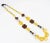 2000 - 2009 Angela Caputi Extra-Long Necklace Faux-Wood and Textured Yellow Resin Beads For Sale - Image 5 of 12
