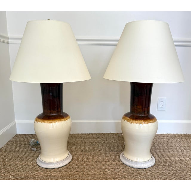 2020s Pair - Christopher Spitzmiller "Garniture" Lamps in Amber Ombré - 2023 For Sale - Image 5 of 11