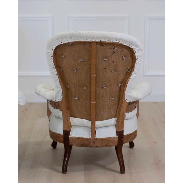 Pair of 20th Century French High Back Chairs, Ready to Upholster For Sale - Image 12 of 12