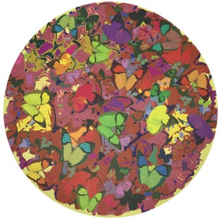 Nicolette Mayer Mariposa Pop 16" Round Pebble Placemats, Set of 4 For Sale