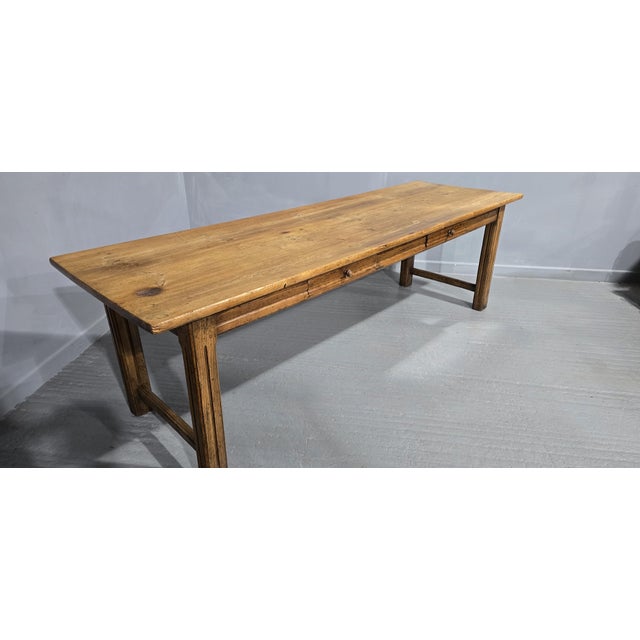 Large English Farmhouse Refectory Table, 1880s For Sale - Image 9 of 13