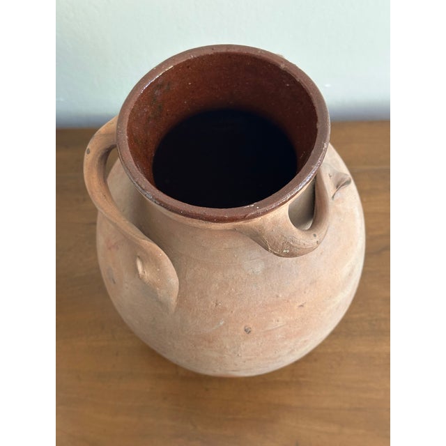 Ceramic Antique Three-Handled Terracotta Storage Jar For Sale - Image 7 of 10