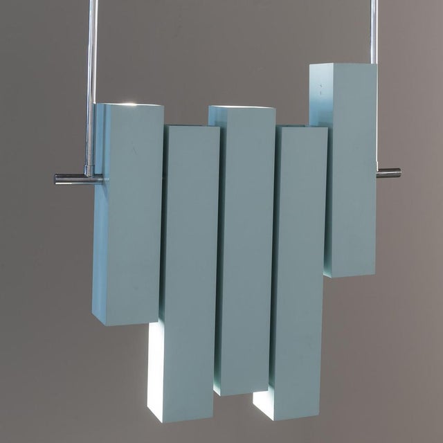 Lacquered Metal Prototype Chandelier from Lumi For Sale - Image 4 of 11