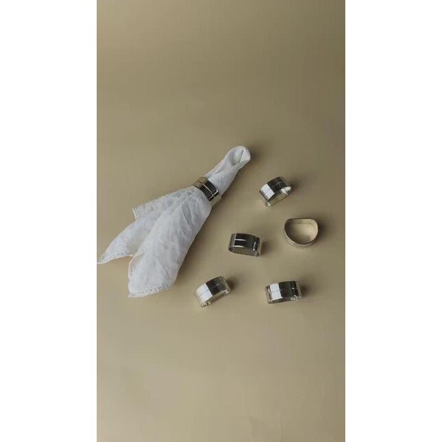 Vintage Chrome Napkin Rings, Italy, 1970s, Set of 6 For Sale - Image 11 of 13