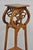 Vintage French Art Nouveau Style Carved Teak Pedestal Plant Stand Side Table For Sale - Image 9 of 18