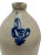 Late 19th Century Very Nice Blue Color Hand Decorated Antique American 2 Gallon Size Stoneware Jug - Circa 1870s For Sale - Image 5 of 18