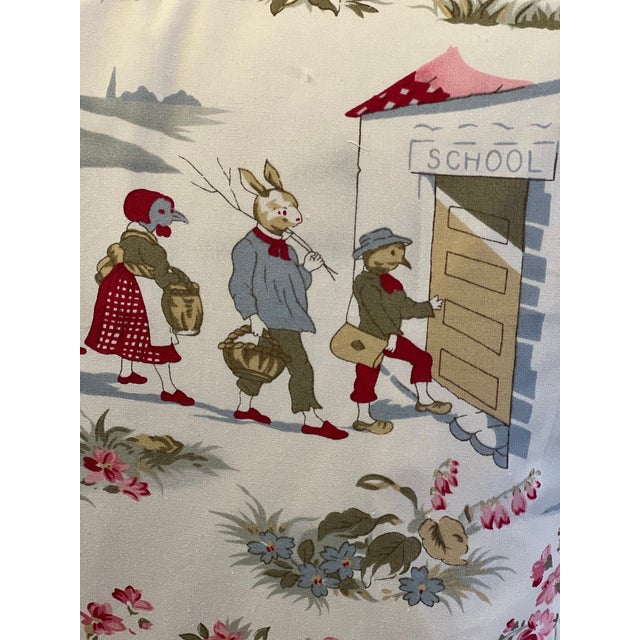 Custom-tailored 20”x20” pillow in American Folk & Fabric Antique Collection retired pattern “French Fox”. Hidden zipper...