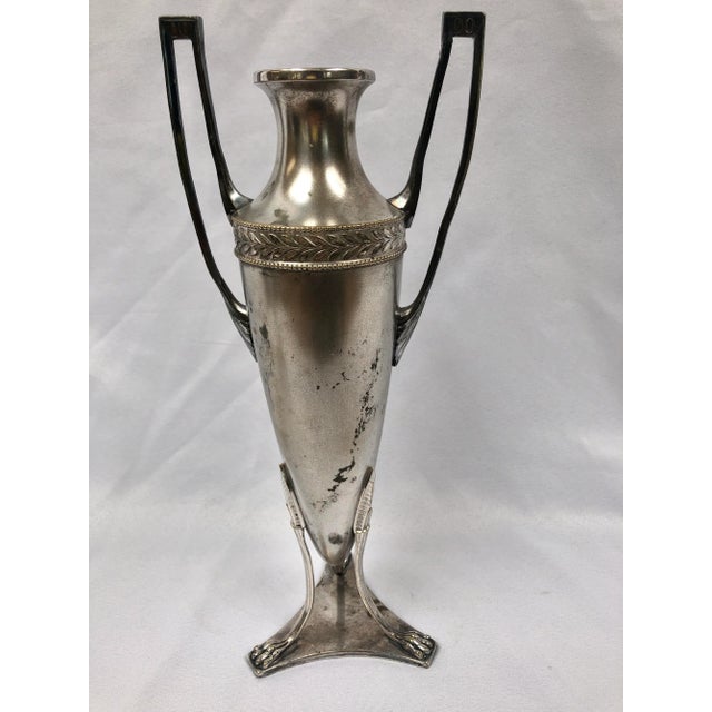 Antique Art Noveau Silver Urns - a Pair For Sale In Dallas - Image 6 of 12