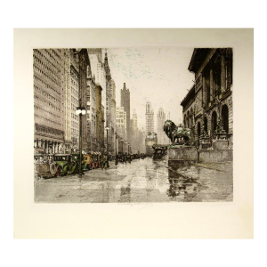 Luigi Kasimir Michigan Avenue, Chicago. 1930 Original Print