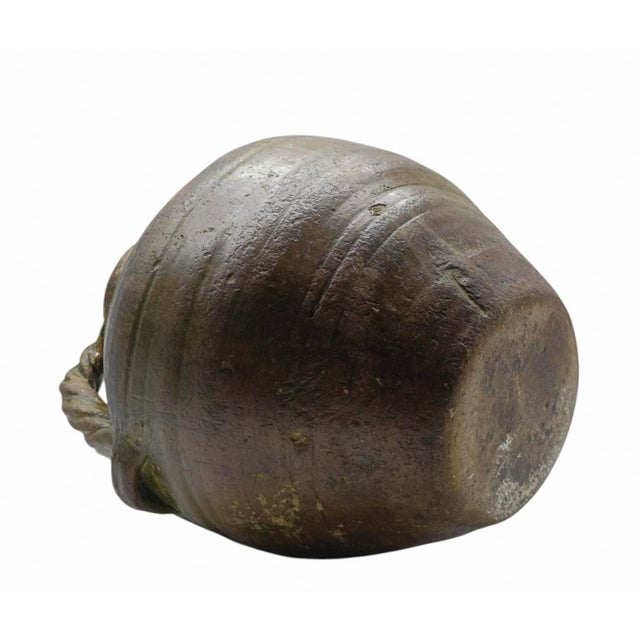 Glazed Terracotta Jar with Twisted Handles, Italy, 1890s For Sale - Image 4 of 10
