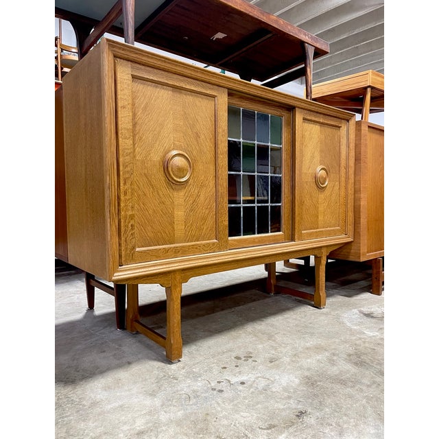 Danish Scandinavian Oak Tall Cabinet or Sideboard For Sale - Image 10 of 11
