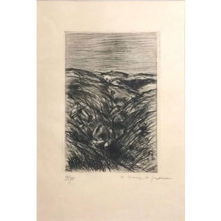 Le Blessé dans la Tranchée - Original Etching by Dunoyer de Segonzac - 1940s 1944-40s For Sale