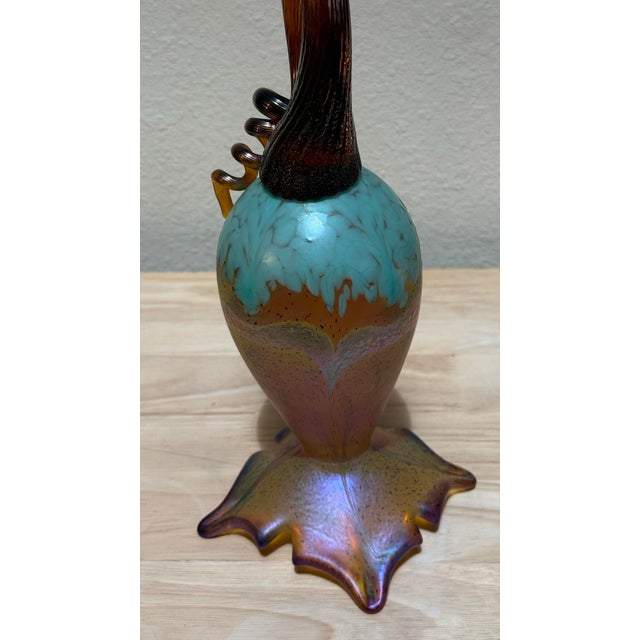 2018 Jack Pine Hand Blown Iridescent Art Glass Sculpture For Sale - Image 6 of 11