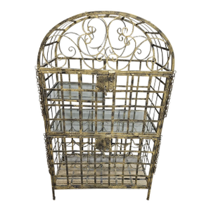 Vintage French Iron Wine Cage