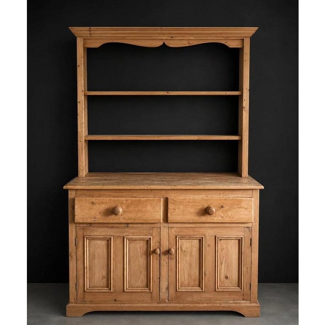Victorian Pine Dresser with Open Shelving For Sale - Image 4 of 4