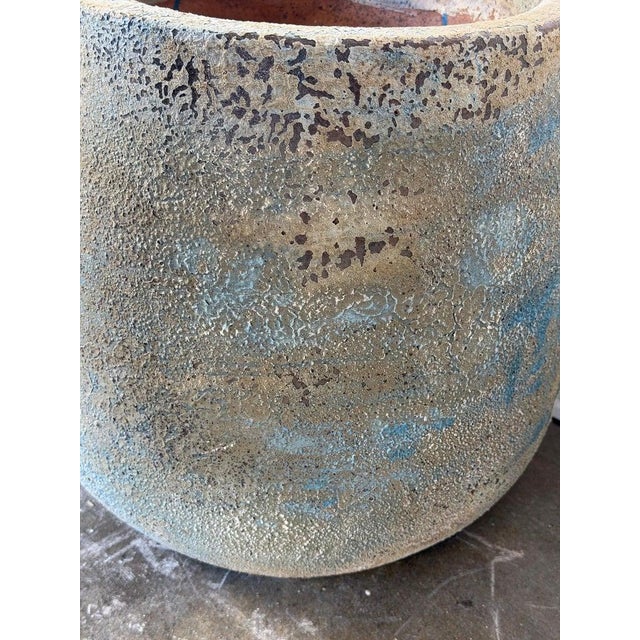 Ceramic Pair of Monumental Crucible Planters - Atelier Vierkant Style Egg Pot For Sale - Image 7 of 10