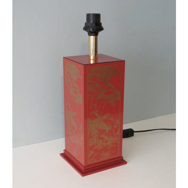 Paint Mid-Century Lacquered Wood Lamp Base, France, 1970 For Sale - Image 7 of 7