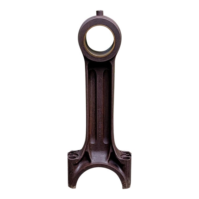 1930s Locomotive Piston Connecting Rod Cast Iron and Brass For Sale