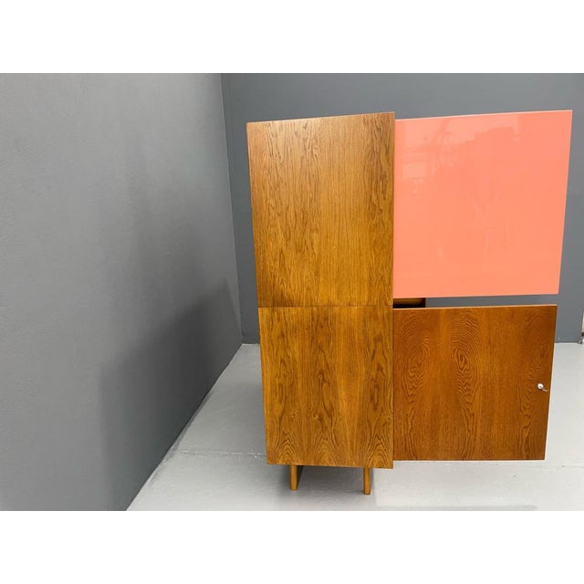 U-450 Oak Cabinet by Jiří Jiroutek for Interior Prague, Czechoslovakia, 1960s For Sale - Image 12 of 18