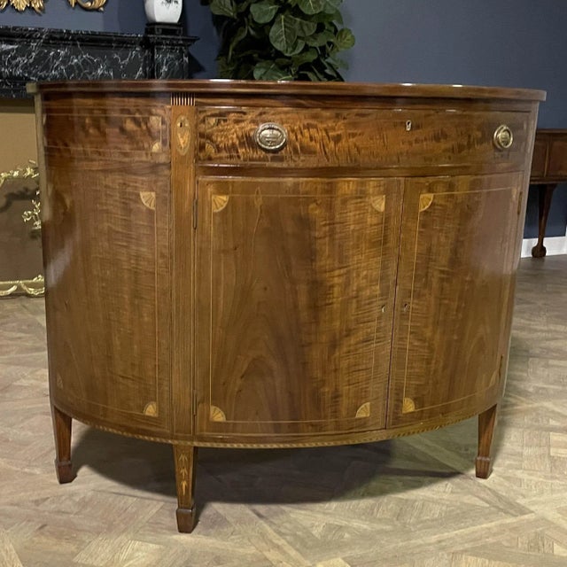 Traditional 1960s Vintage Potthast Demi Lune Cabinet For Sale - Image 3 of 12