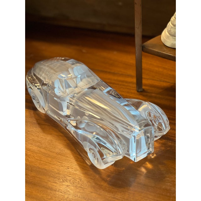 Crystal Grand Coupe Riviera Bugatti Car from Daum, France, 1980s, in Flawless conditions. Designed 1980 to 1989 This piece...