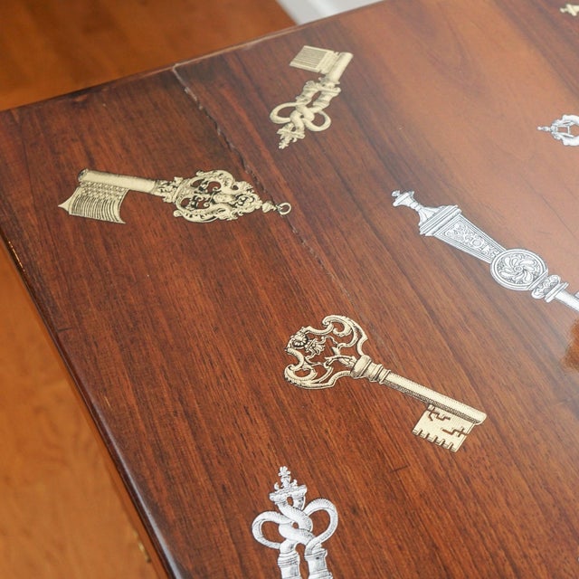Fornasetti Decorated Antique Italian Writing Desk For Sale - Image 12 of 16
