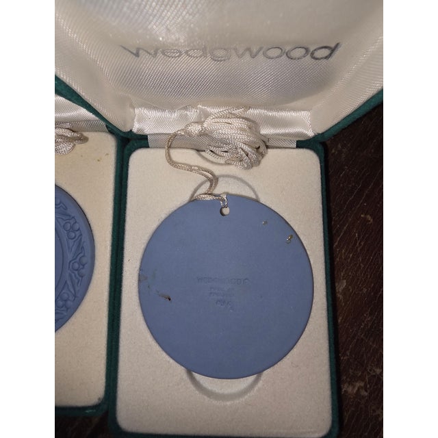 English Three Vintage Wedgwood Christmas Ornaments For Sale - Image 3 of 9