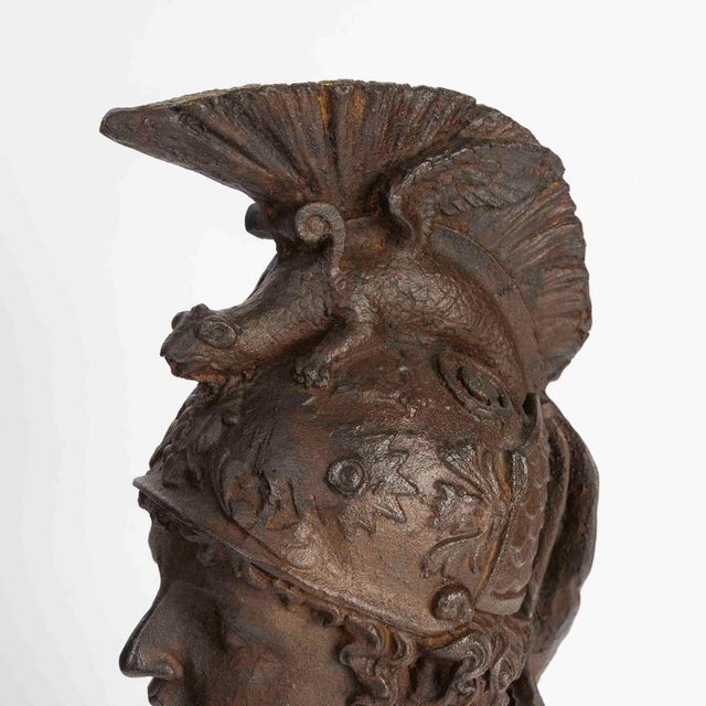 Metal Sculpture of Greek Man in Cast Iron For Sale - Image 7 of 9
