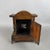Metal Vintage Table Clock Support Pendulum Temple Wood Columns Drawer For Sale - Image 7 of 11