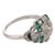 1930s Art Deco Diamond Emerald Onyx Platinum Ring, Size 6 For Sale - Image 4 of 6