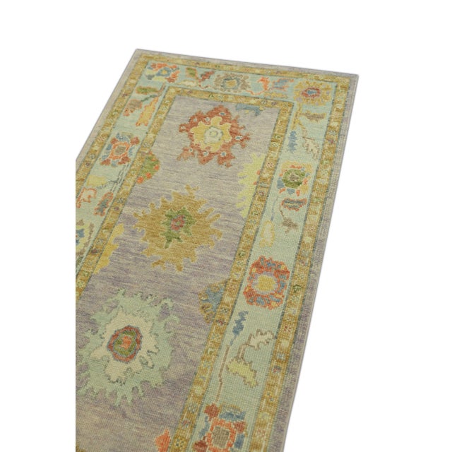 Early 21st Century Modern Turkish Oushak Rug 3'1" x 6'9" For Sale - Image 5 of 6