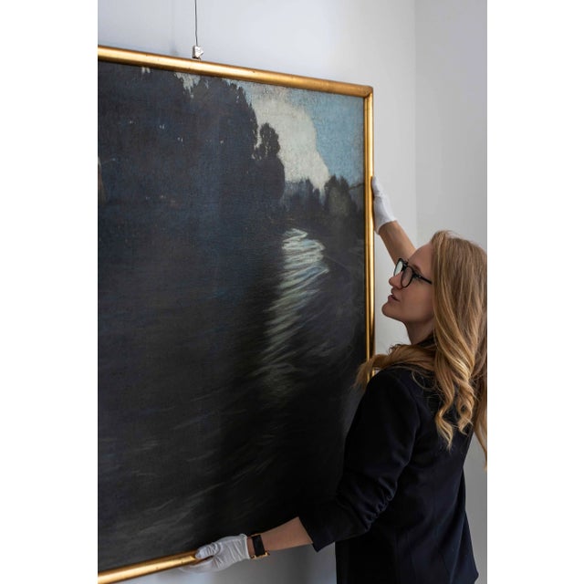 Rudolf Quittner, Willows, 1904, Oil on Canvas For Sale - Image 6 of 7