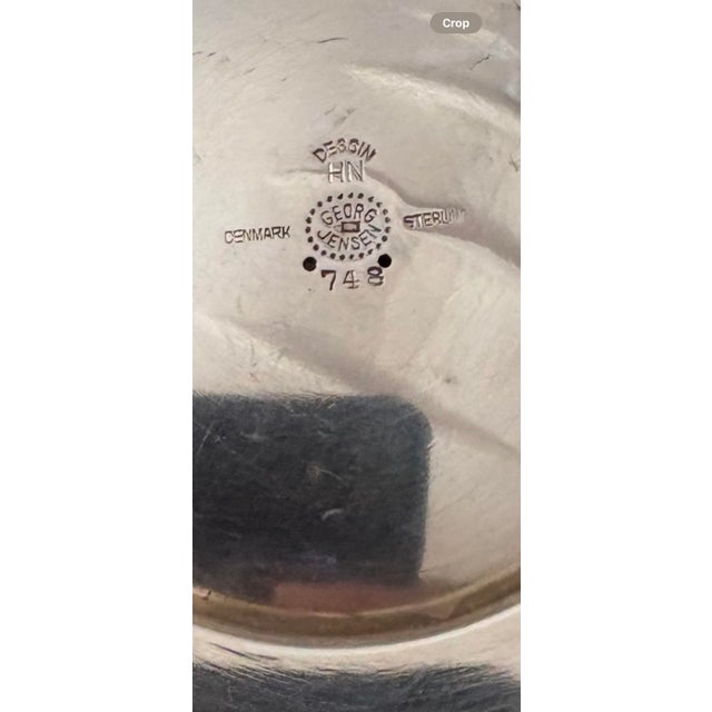 Vintage 1940s Georg Jensen 748 Sterling Silver Art Deco Candlesticks For Sale In New York - Image 6 of 6