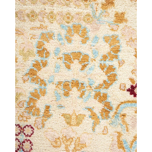 Traditional Mogul Hand Knotted Area Rug, Ivory - 8' x 10' 4" For Sale - Image 3 of 9